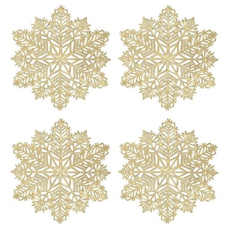 Snöflinga Dækkeservietter Dekorationer Røde Snöflinga Bordmåtter Køkkenbord Måtter Til Jul Ferie Vi