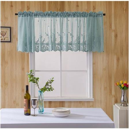 Blonde fransk dørgardin - Lille køkkengardin - Kort gardin - Vintage landlig stil - Halvt vindue - 137 x 61 cm