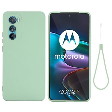 Matt Motorola Edge 30 skal av flytande silikon - Grön