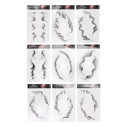Hår Tattoo Klistermärke Salong DIY Hårstyling Klistermärken Falsk Hårlinje 9st/Set
