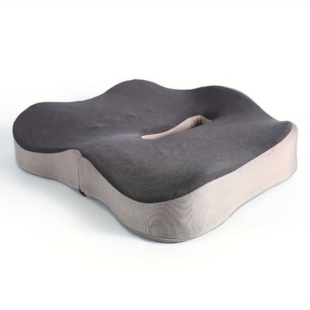 1 st Sittdyna i Memory Foam, Ergonomisk Sittdyna med Mittskåra, Idealisk för Långvarigt Sittande på Kontoret, Hemma, i Bilen eller på Skrivbordsstolen