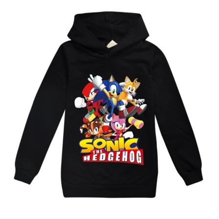 Boys Sonic The Hedgehog Sport Børne-hættetrøje til børn - Perfet black 120cm