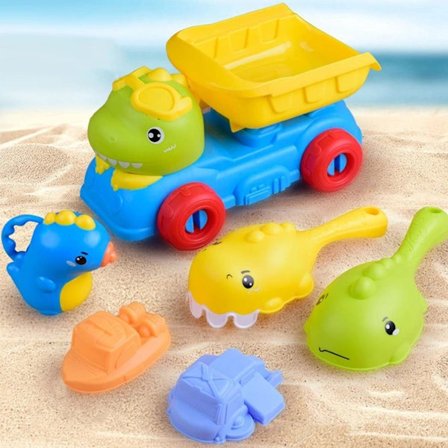 5/6 st Sandleksaker Set Tecknad Dinosaurie 6ST 6ST 6 st