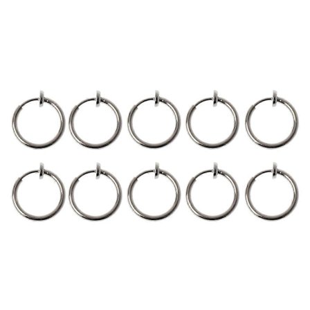 10 st Silverfärgade Clip-on Örhängen Utan Hål för Smyckestillverkning_max