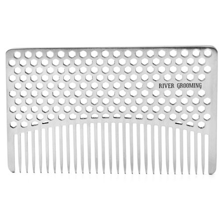 Stalowy grzebień w rozmiarze karty kredytowej dla mężczyzn - Grzebienie do brody