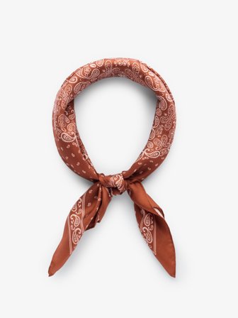 John Henric Men's Terracotta Bandana Paisley Size Onesize