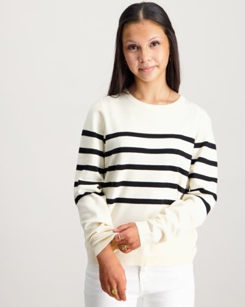 VERO MODA VMSABA PLAIN LS O-NK PULLOV GA GIRL Beige Genser Jente - Kids Brand Store