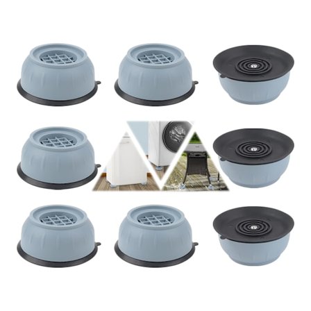 8 stk. Anti-vibrationsmåtter til vaskemaskine