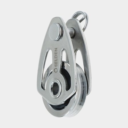 Enkeltblok med sjækkel Seldén BBB 25, fast, kuglelejet, med justerbar pin, tov & wire Ø1 - 5 mm