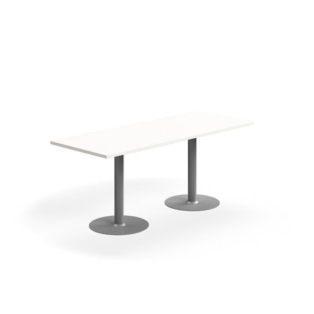 Bord VERTICUS, 1800x700x720 mm, hvid/sølv