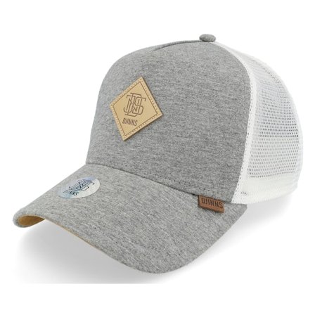 Djinns - Grijs trucker Cap - Hft Cap Jersey Patch Grey Heather/White Trucker @ Hatstore