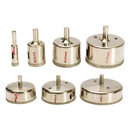 7 st/ set Diamantbelagd hålsåg Kakel Keramiskt glas Marmor Granit kärnborr