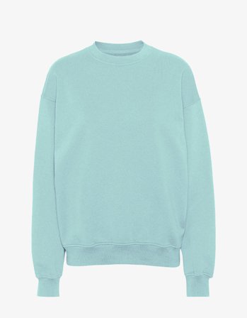 Organic Oversized Crew - Teal Blue - L