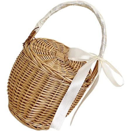 Fransk Stil Vævet Kurv Picnic Kurv Ic Håndholdt Flet Opbevaring til Køkken