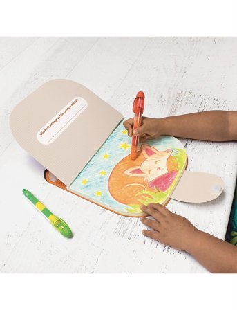 Ooly Sketchbook - Carry Along Cat 23X18 Cm - Pink - ONE SIZE