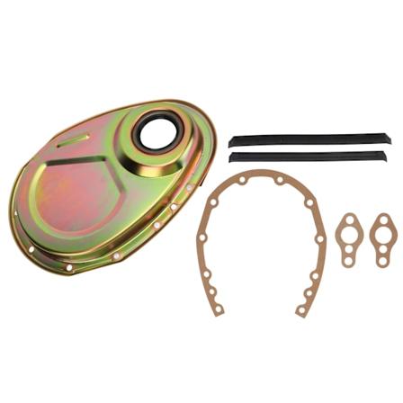 Tidsstyringskæde Dæksel Pakning Tætning Bolte Sæt Metal til SBC 283 327 305 350 383 400 Motorer Farve Zinkbelagt