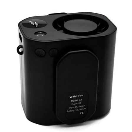 Oppladbar midjevifte, bærbar nakke- og belteklips-vifte for camping og reise