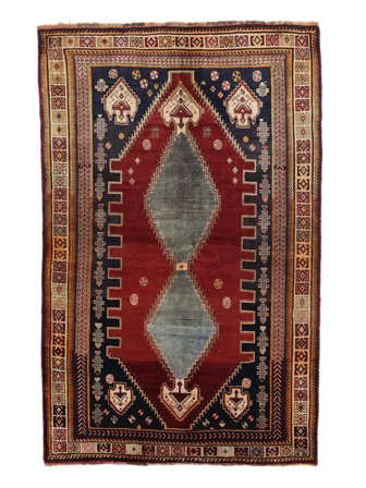 Handgeknüpft Persischer Shiraz Teppich 150X240 Schwarz/Braun