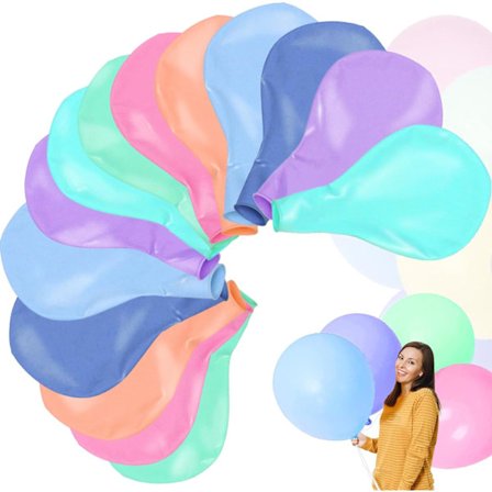 50-pack Macaron Ballonger - Pastell Dekoration för Födelsedag & Bröllop (18 tum)