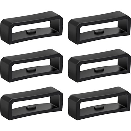 6 st 22mm Silikon Armbandsfäste Spänne, Klockarmband Fix