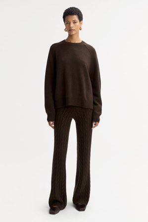 Soft Goat - Boyfriend crewneck - M - Mocha