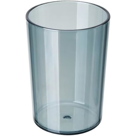 Plasttandborstkopp 300 ml, genomskinlig badrumsmugg, tandborsthållare, drickskopp (blå)