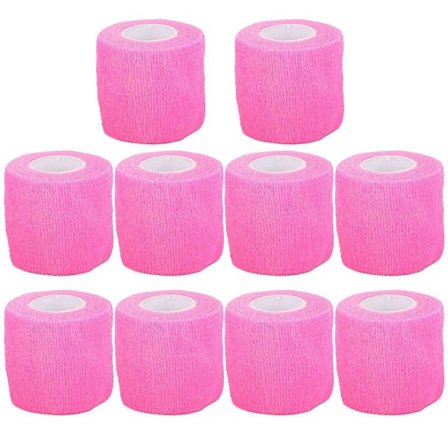 Itseliimautuva elastinen sideharso 10 kpl - Pinkki, 5 cm x 4,5 m (2,0 x 177,2 tuumaa)