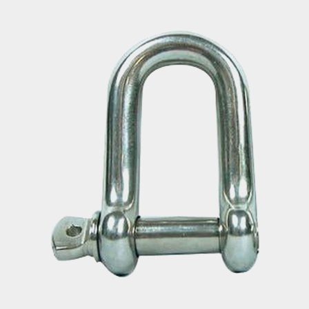 Rechte D-sluiting 1852-Marine D-shackle, Ø6 mm, 24 mm, roestvrij staal, met schroefvleugel