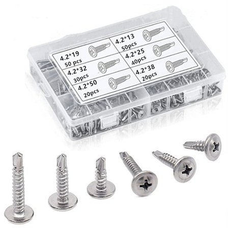 210 Stk Selvskærende Skruer Plade Skrue Håndgrej