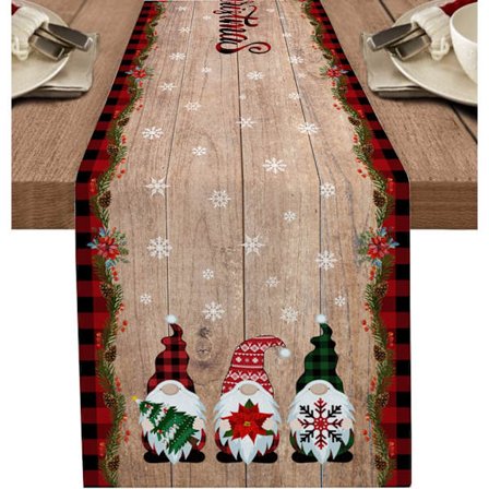 Nisser Julepynt Bordløbere Bomuld Linned Gård