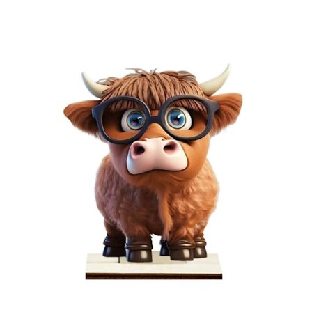 Tegneserie-ko-pynt Træ-ko-figurer 9 9