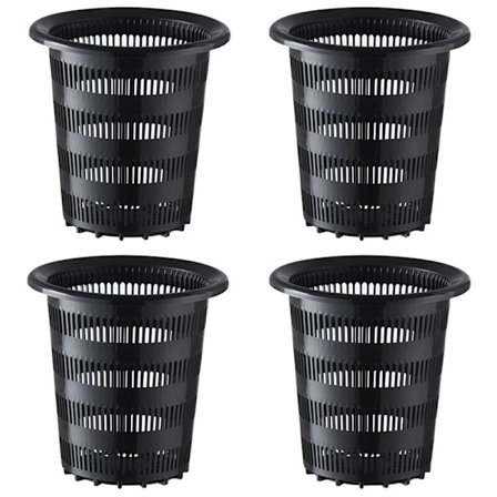 Höjd Mesh Pot Nät Cup Planteringskorg Hydroponisk Växt Odla Trädgård Trädgårdsverktyg-Svart