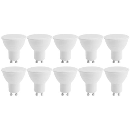 LED GU10 Spotlyspærer, 5W varmhvit 3000K (tilsvarende 50W halogen) Energibesparende pære, 400LM 120° spredningsvinkel ikke dimbar, 10 stk.
