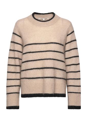 Laila Knit O-Neck Pullover Beige Second Female*Betinget Tilbud