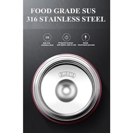 1000ml Vakuumisolerad Matematflaska Termos för Soppa