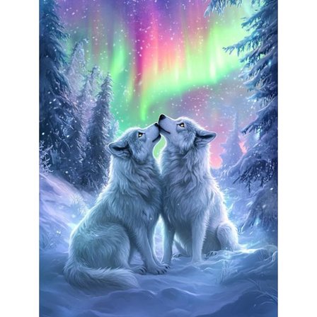 DIY 5D Diamant Kunst Sæt til Voksne, Ulv Diamant Maleri, Diamant Kunst Vinter Fuld Bor, Diamant Kunst Sæt Broderi Rhinestone Håndværk til Hjem 