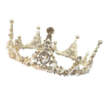 Barokk Retro Rhinestone brudekroner Svart bryllupstiara Ond dronning krone golden