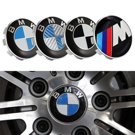 4-Pack BMW Centrumkåpor / Hjulnav Emblem