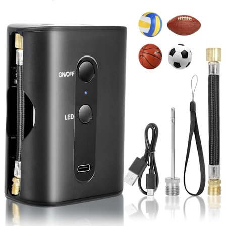Smart Luftpumpe Bærbar Hurtig Bold Inflation Automatisk Elektrisk Hurtig Bold Pumpe 2 Nåle og 1 Dyse