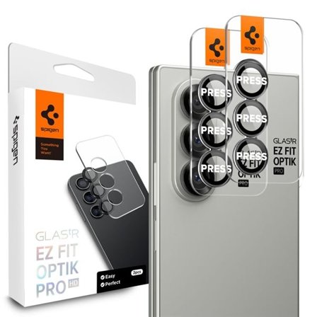 Spigen Optik Pro HD Glas.TR EZ Fit 2-pk kamerabeskyttelse for Samsung Galaxy Z Fold 7 - Svart