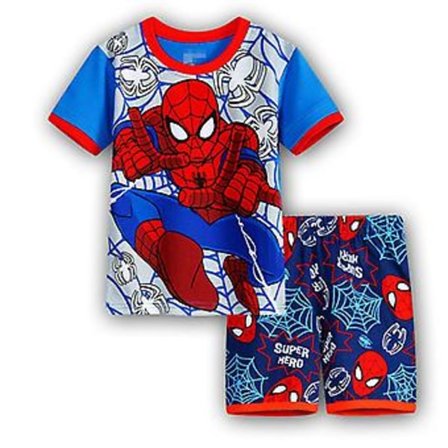 2-8 år Barn Marvel Superhelt T-skjorte Shorts Sett Pyjamas Gaver (3-4 år Spiderman A)