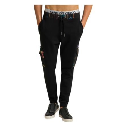 Carlo Colucci, Sweathose im Cargo Zwart, Heren, Maat:XL