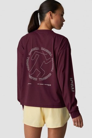 Mirage Dri-Release Long Sleeve Print Dark Mahogany