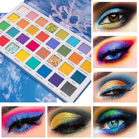 32 Väriä Paljetti Glitter Luomiväri Luomiväri Glitter Jauhe Korkeakiilto Helmi