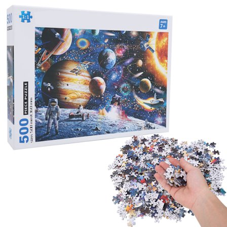 500 stk. Rumfart Astronaut Puslespil Børn Tidlig Pædagogisk Puslespil Legetøj GaveLL500-7