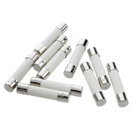 Black Friday 10 stk. AC 250 V 15 A 6 x 30 mm, høyhastighets sylindrisk sikringsrør i keramikk, hvit + sølv