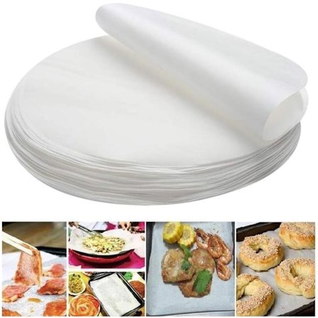 100 st Non-Stick Papper, 9" Runda Non-stick Papper Bakplåtsunderlägg T