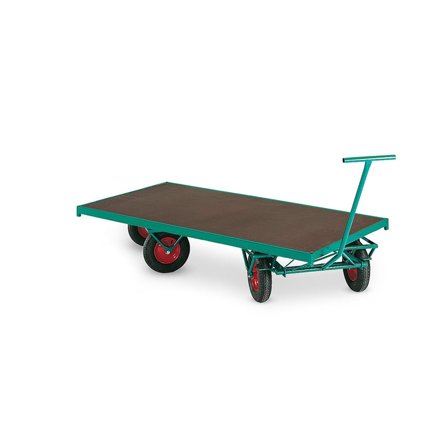 Transportvogn NIGEL med firehjulsstyring, L2000 B1000 mm