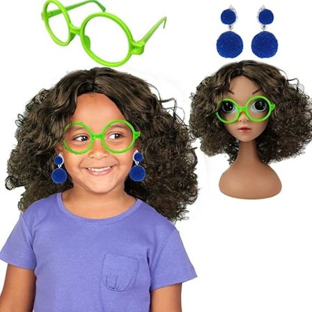 Pige Mirabelle Paryk og Briller Pige Encanto Prinsesse Rollespil H