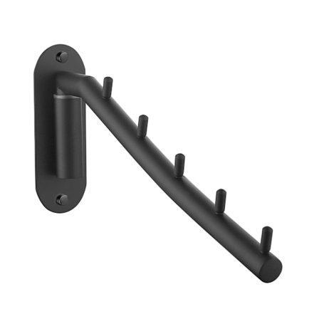 Väggmonterad klädhängare, hopfällbar väggmonterad klädtork för badrum, balkong, sovrum, tvättstuga - Svart